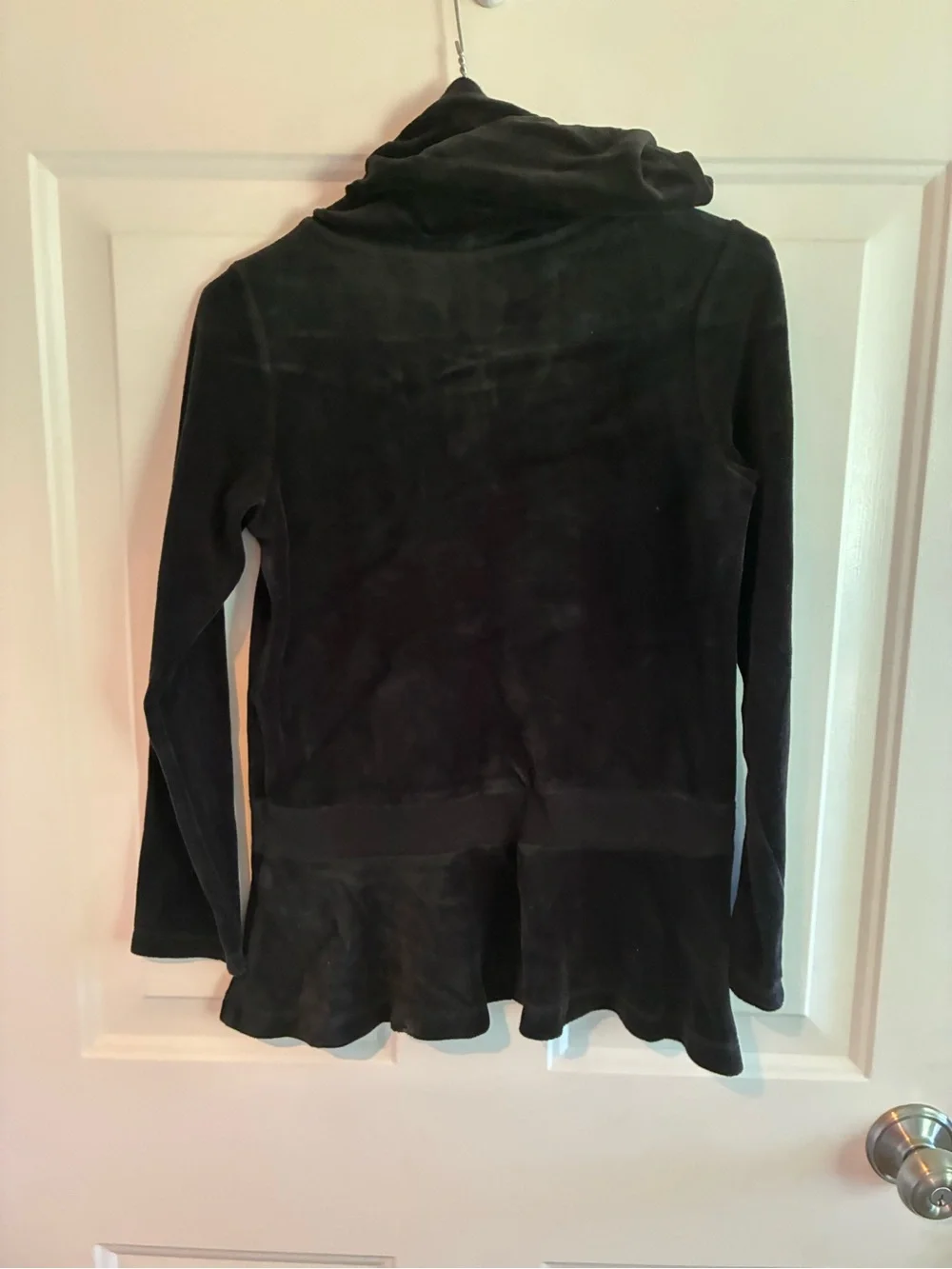 Gymboree Black Velcet Hooded Button-Front Sweater